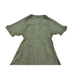Torrid Plus Size 2 Green Rayon Spandex Utility Dress Size 2X